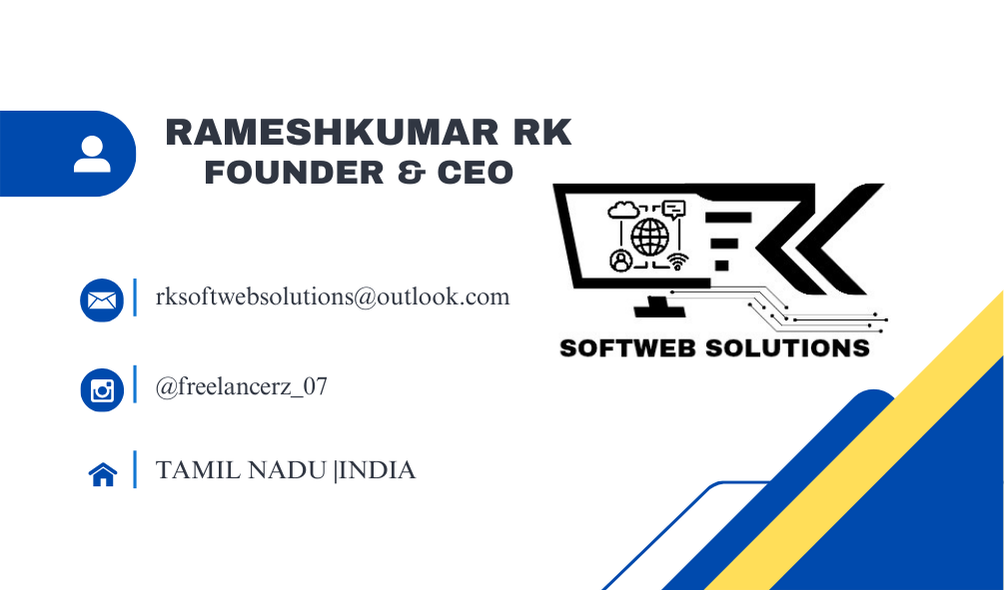 Rameshkumar RK, Founder and CEO of RK Softweb Solutions